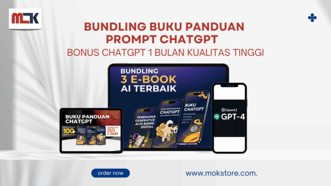 Bundling Buku Panduan Prompt ChatGPT + Akun 1 Bulan