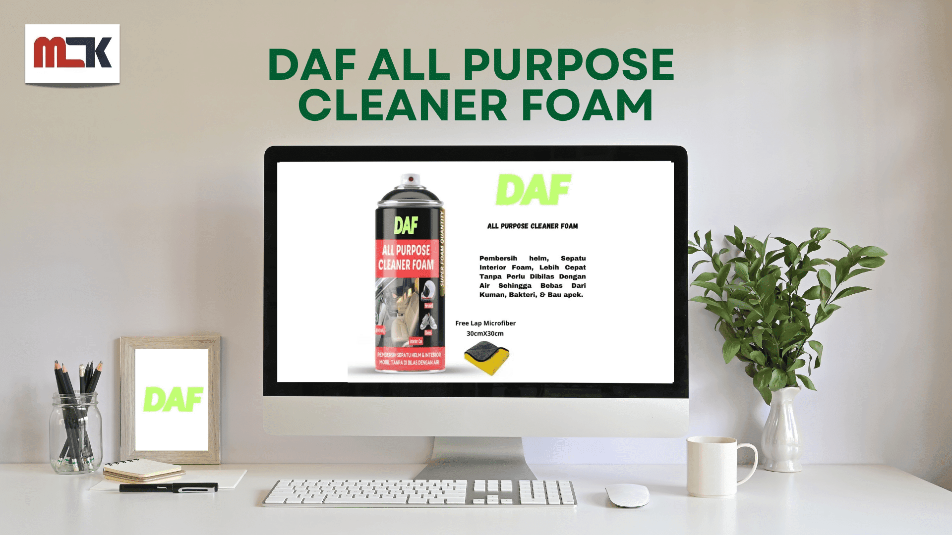 All Purpose Cleaner Foam DAF Pembersih Interior Mobil, Helm, Sepatu