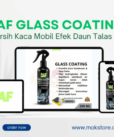 Glass Coating Kaca Mobil 250ML DAF Efek Daun Talas
