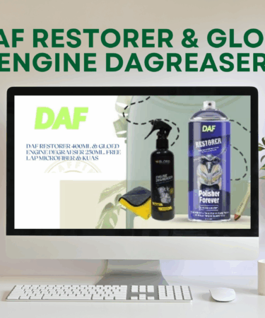 Gloed Engine Dagreaser DAF Restorer Pembersih Mesin Kerak Pengkilap Penghitam Body Motor Mobil