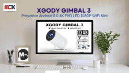 XGODY Gimbal 3 Proyektor Android 11.0 4K FHD LED 1080P WIFI Mini Smart 1GB+8GB
